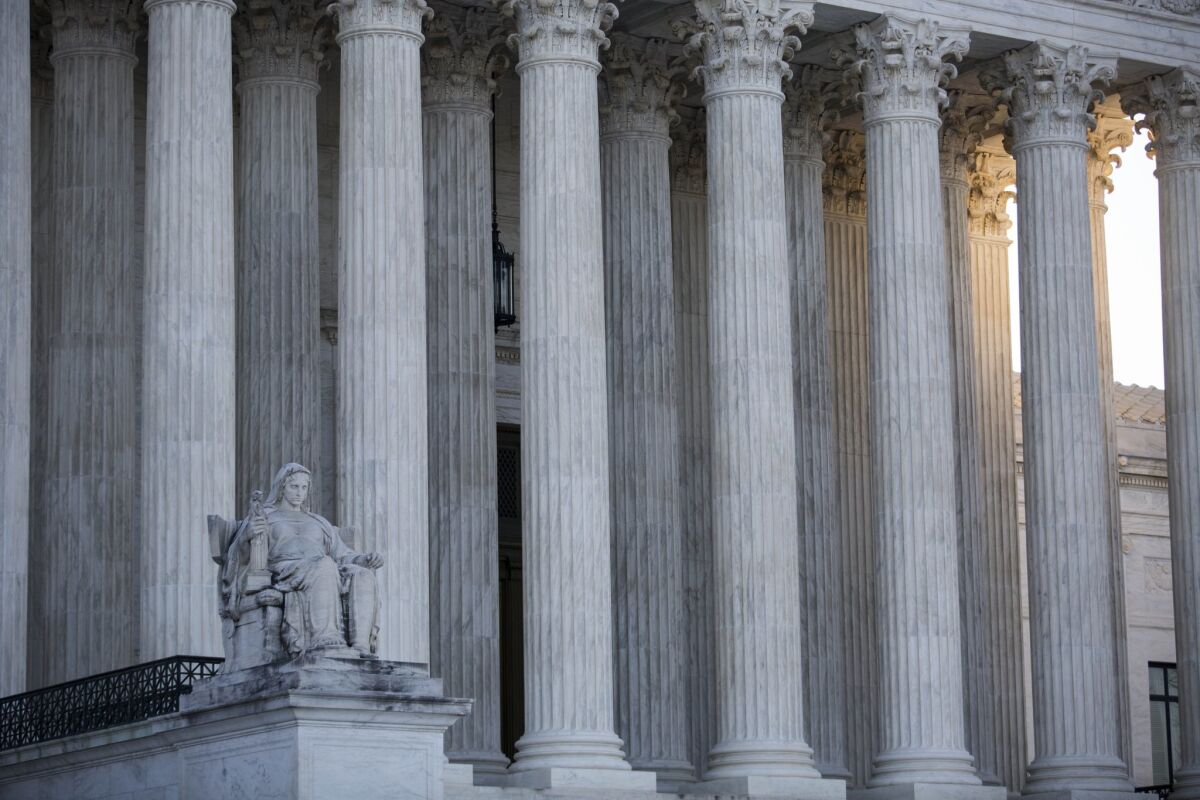 A view of the Supreme Court building in Washington on Jan. 16.
