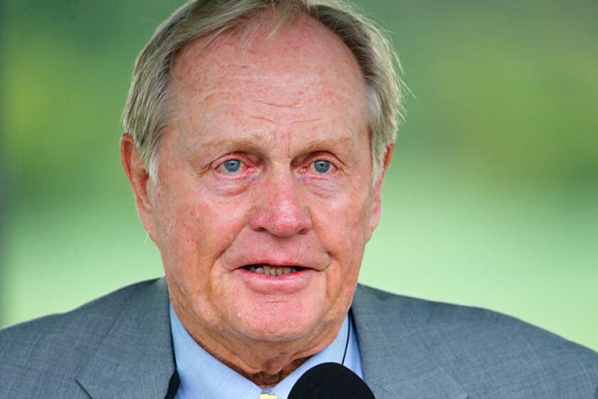 Jack Nicklaus speaks Wednesday prior to the start of the Memorial Tournament at Muirfield Village Golf Club.