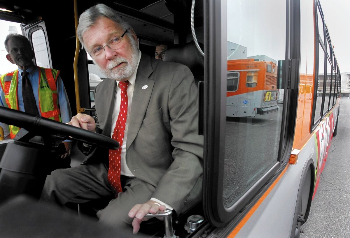 Arthur T. Leahy, chief executive of the Los Angeles County Metropolitan Transportation Authority, shown in 2011, said, “We've achieved a lot in a period of frugality. I'm very happy about that.”