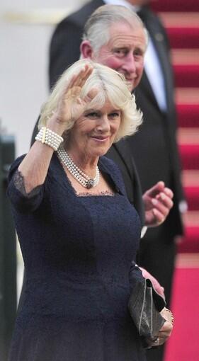 Britain's Prince Charles and his wife, Camilla Parker Bowles, the duchess of Cornwall.