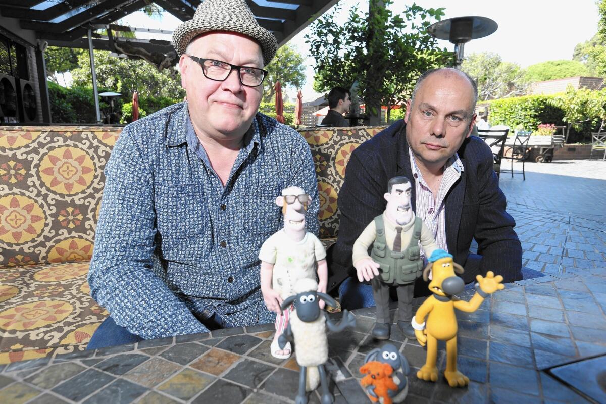 "Shaun the Sheep" filmmakers Richard Starzak, left, and Mark Burton.