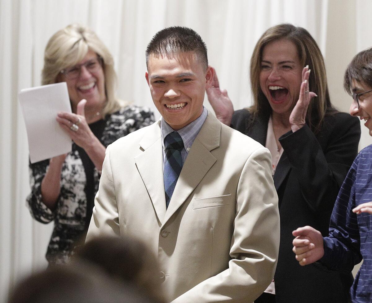 Max Fan, who interned at USC Verdugo Hills Hospital, is named the top intern for 2019, at the 108th Installation and Awards Gala held Jan. 30 at the La Cañada Flintridge Country Club.