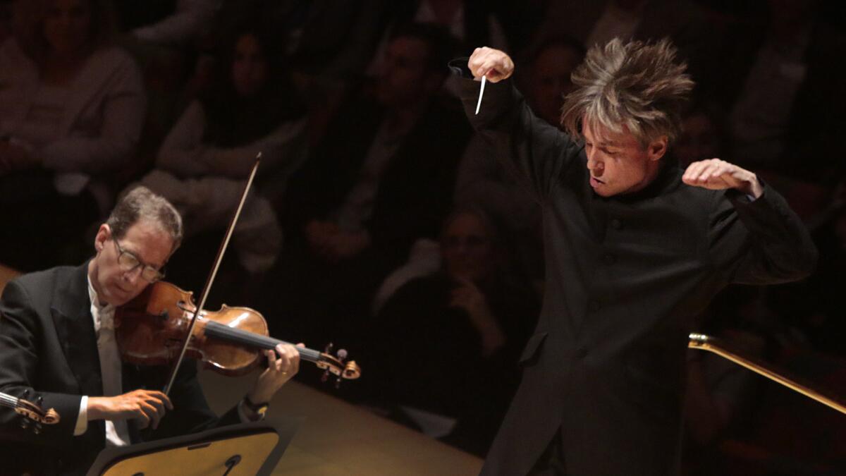 Esa Pekka Salonen conducts the L.A. Philharmonic in Beethoven's Symphony No. 3, "Eroica" at Walt Disney Concert Hall on Oct. 30, 2014.