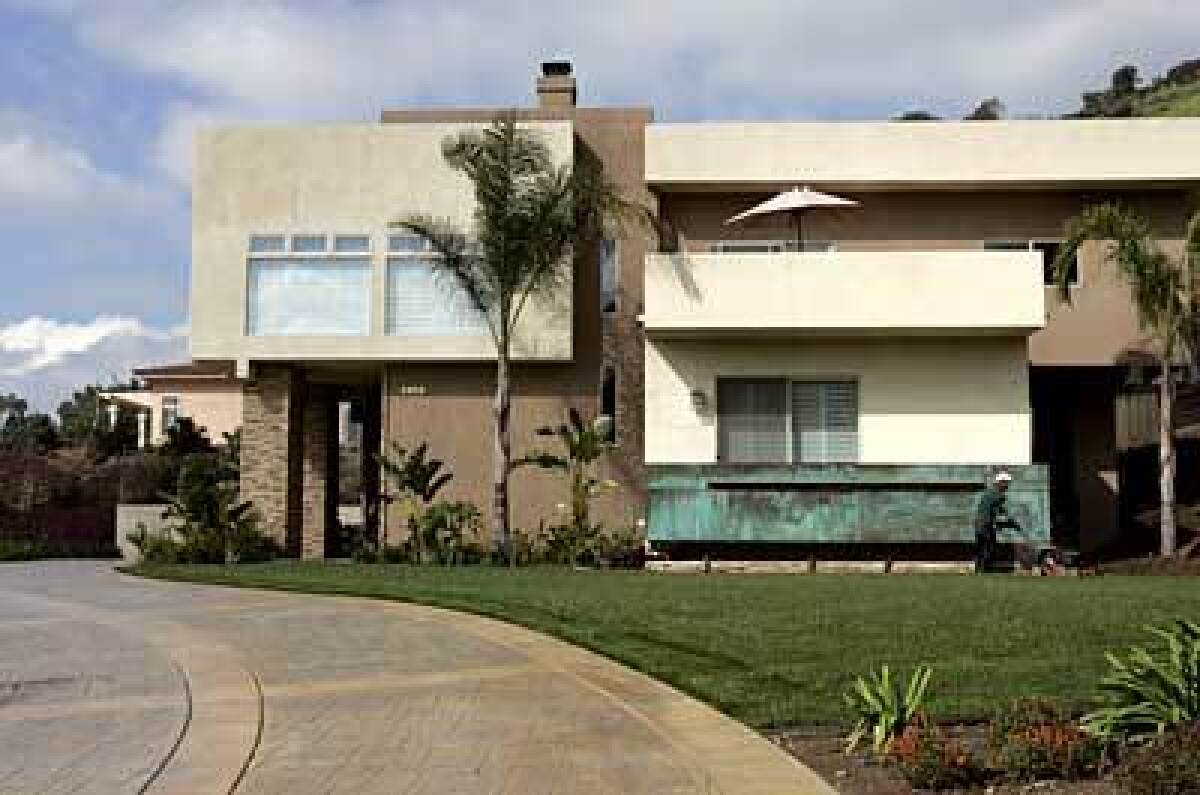 A custom home in the northern San Diego County city of Vista, where house styles vary.
