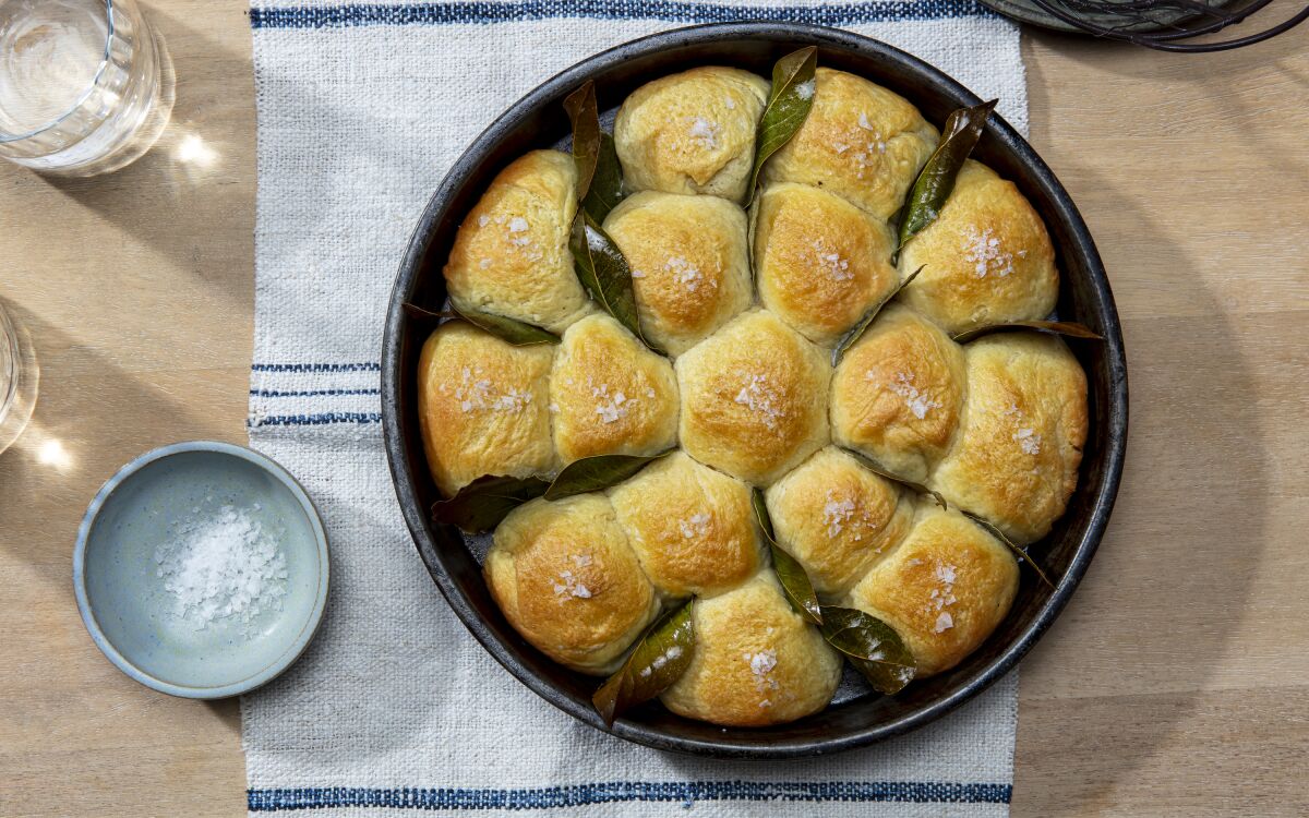 Bay leaves lend their tingling spiciness to buttery, soft yeast rolls.