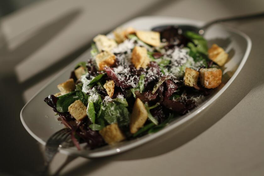 PizzaVino's Caesar salad with crunchy croutons