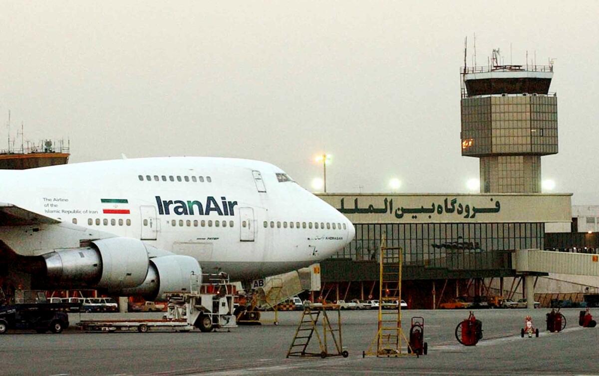 A Boeing 747 of Iran's national airline is seen at Mehrabad International Airport in Tehran.