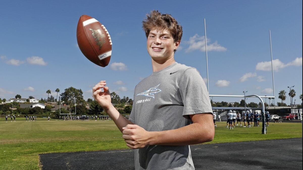 Ethan Garbers has led Corona del Mar High to six straight wins. The junior has thrown for 25 touchdowns during the streak.