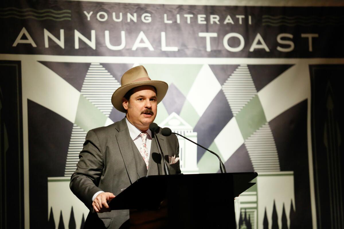 Paul F. Tompkins at the Young Literati's Toast event.