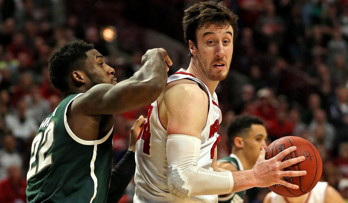 Wisconsin and All-American forward Frank Kaminsky will be looking for a spot in the Final Four.