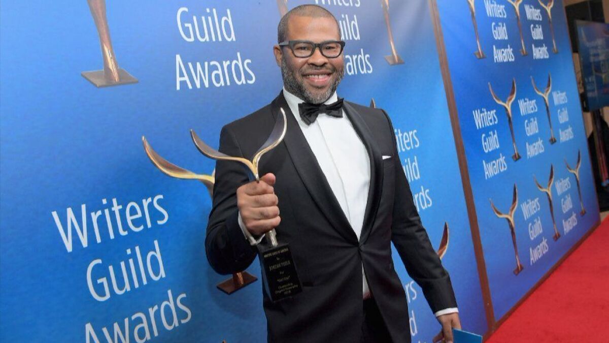 Jordan Peele, a writer and first-time director, took the top award at the Writers Guild Awards ceremony on Feb. 11.