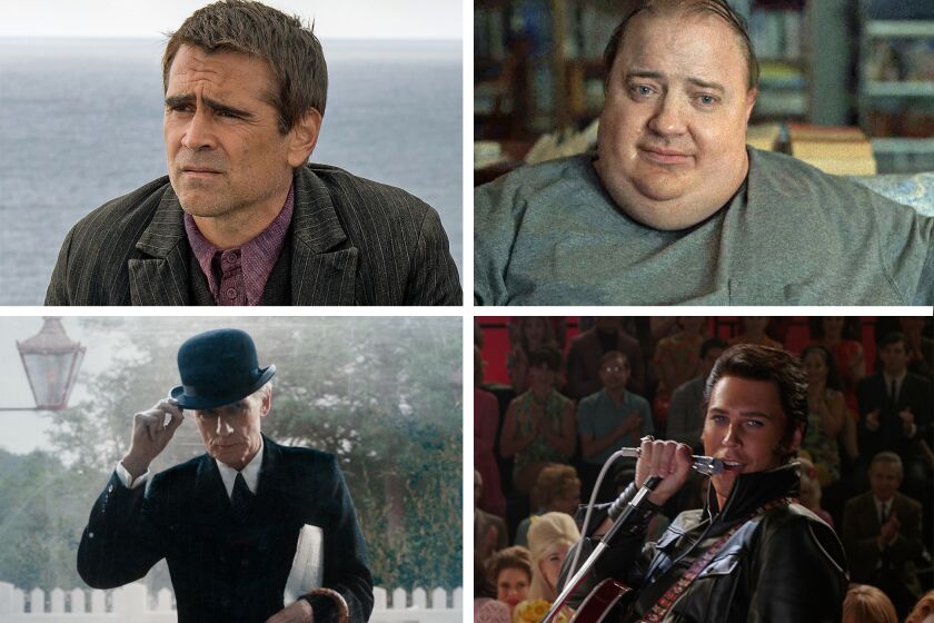 Four of the top contenders for 2023 lead-actor Oscar nominations: Colin Farrell; Brendan Fraser; Austin Butler; Bill Nighy.