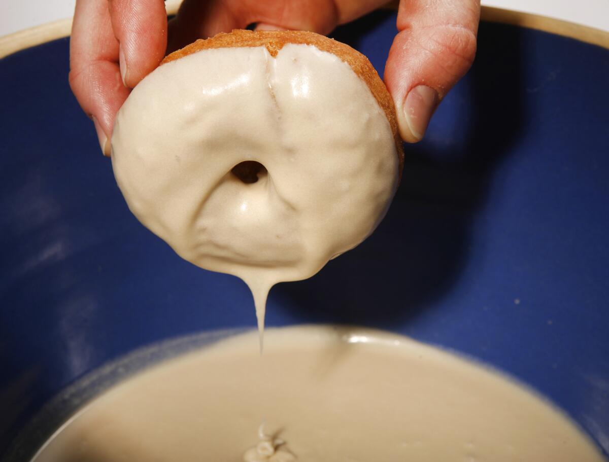 Homemade buttermilk doughnuts with maple brown butter glaze Recipe: Buttermilk doughnuts