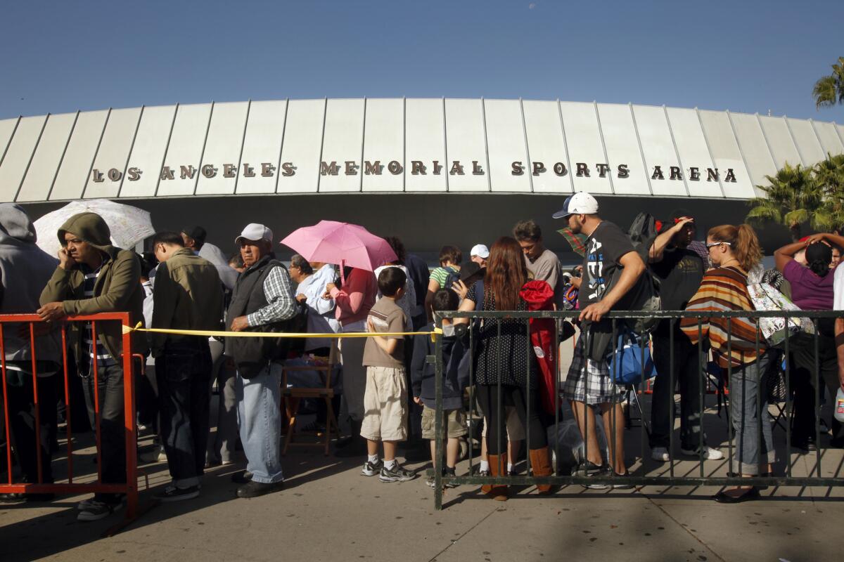 The Los Angeles Memorial Sports Arena in October 2011.