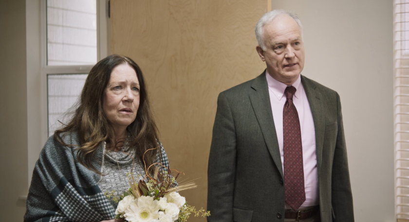 The attacker's parents (Ann Dowd and Reed Birney) deal with their own private hell, in "Mass."