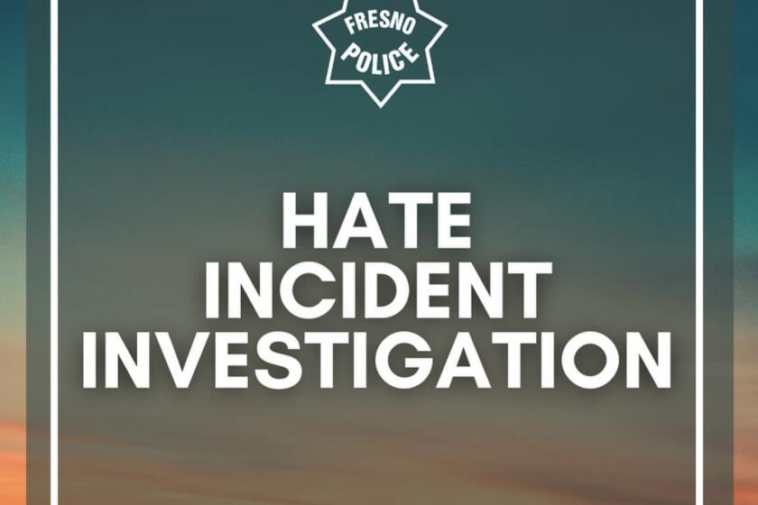 Fresno Police is investigating hateful messages left on driveways in Fresno.