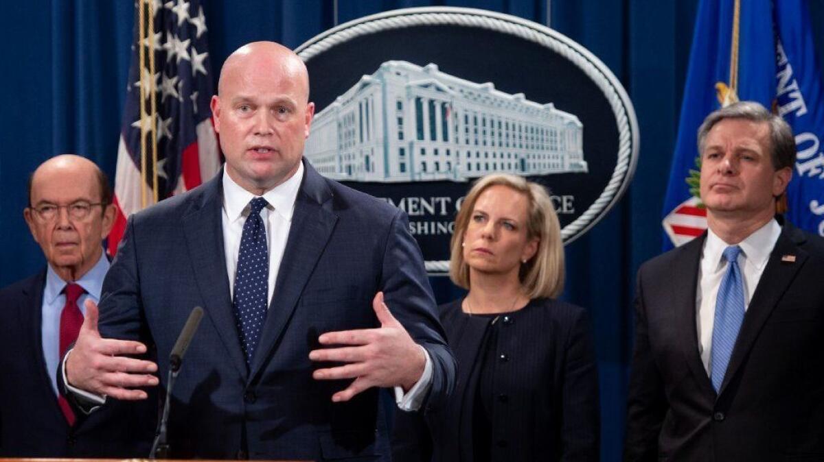 Acting Atty. Gen. Matthew Whitaker is slated to testify on Friday before the House Judiciary Committee at what could be a contentious hearing.