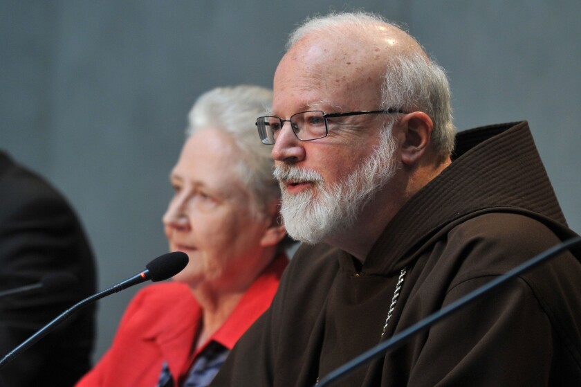 Cardinal Sean P. O'Malley of Boston and Marie Collins, a victim of abuse by a priest when she was a teenager, are among the members of the commission on sexual abuse appointed by Pope Francis. The group held its first sessions Thursday through Saturday at the Vatican.