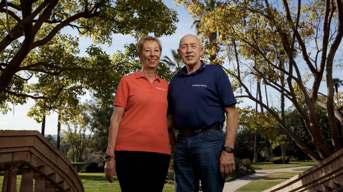 Veterinarian Jan Pol and his wife Diane, stars of Nat Geo Wild's reality TV show "The Incredible Dr. Pol," are photographed during the Television Critics Assn. press tour in Pasadena in January.