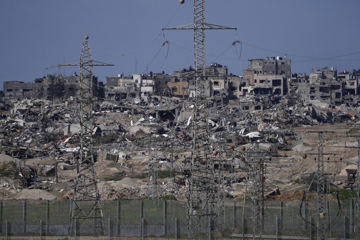 A bombed-out landscape in Gaza