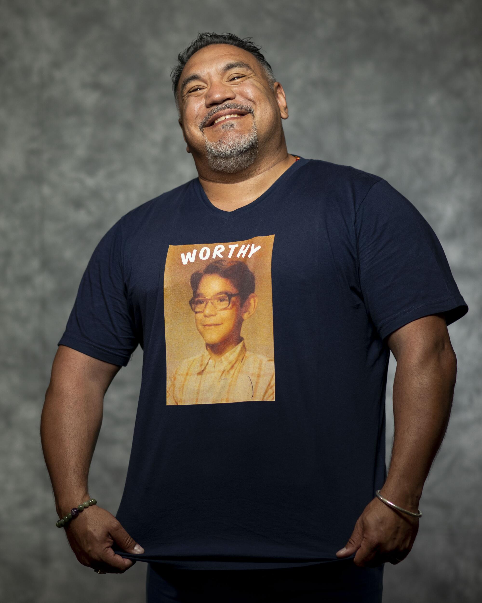 Jesse Leon, author of "I'm Not Broken: A Memoir," at the Los Angeles Times Festival of Books Portrait Studio.