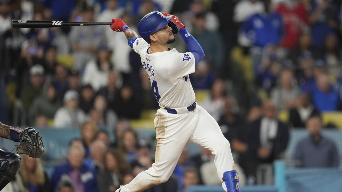 Once almost traded to the Angels, Andy Pages is Dodgers' rookie star - Los Angeles Times