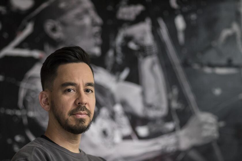 BURBANK, CA, THURSDAY, MAY 31, 2018 - Co-founder of the band Linkin Park, Mike Shinoda is releasing his first solo album, "Post Traumatic," since the death of band mate Chester Bennington. (Robert Gauthier/Los Angeles Times)