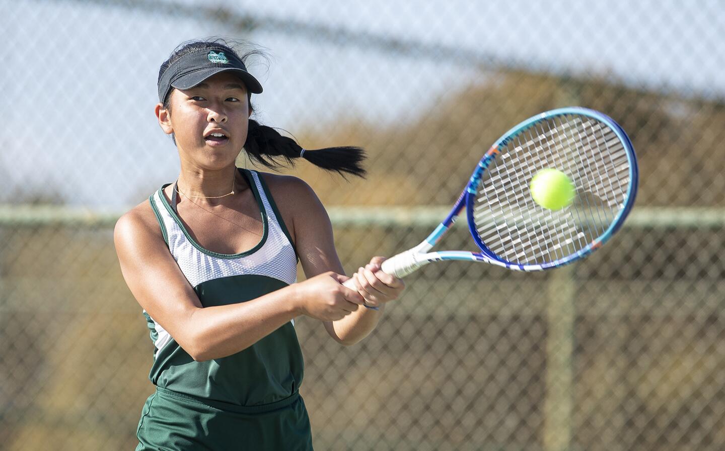 Photo Gallery: Costa Mesa vs. Calvary Chapel in girls’ tennis