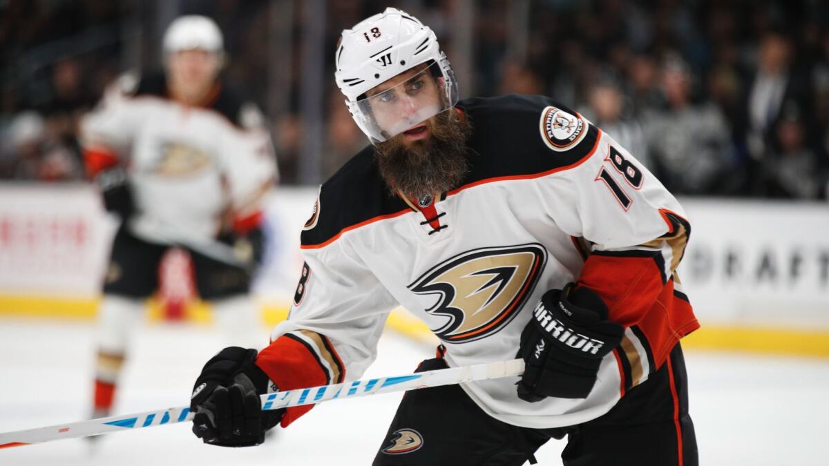 Patrick Eaves is questionable for the Ducks' season opener Thursday against the Arizona Coyotes.