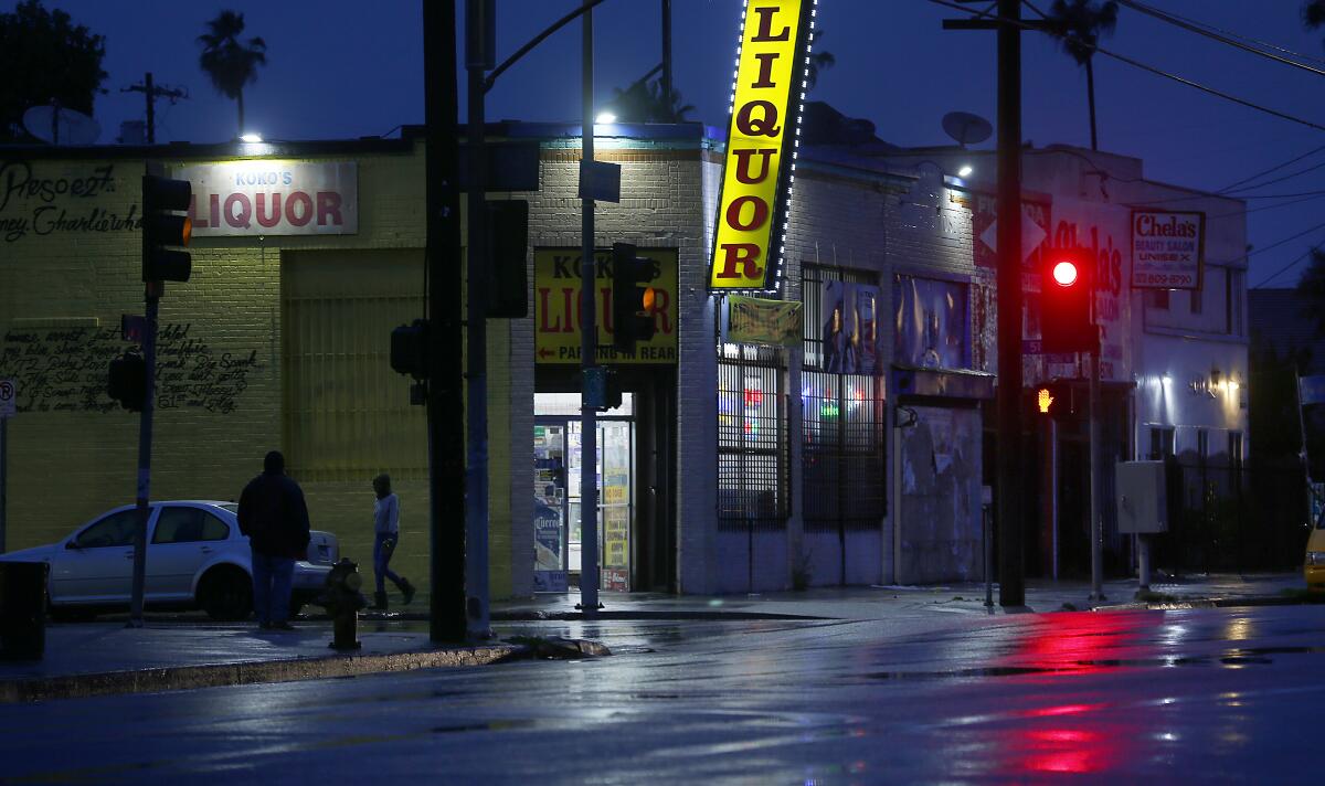 Figueroa Street in South Los Angeles, a known area of prostitution.