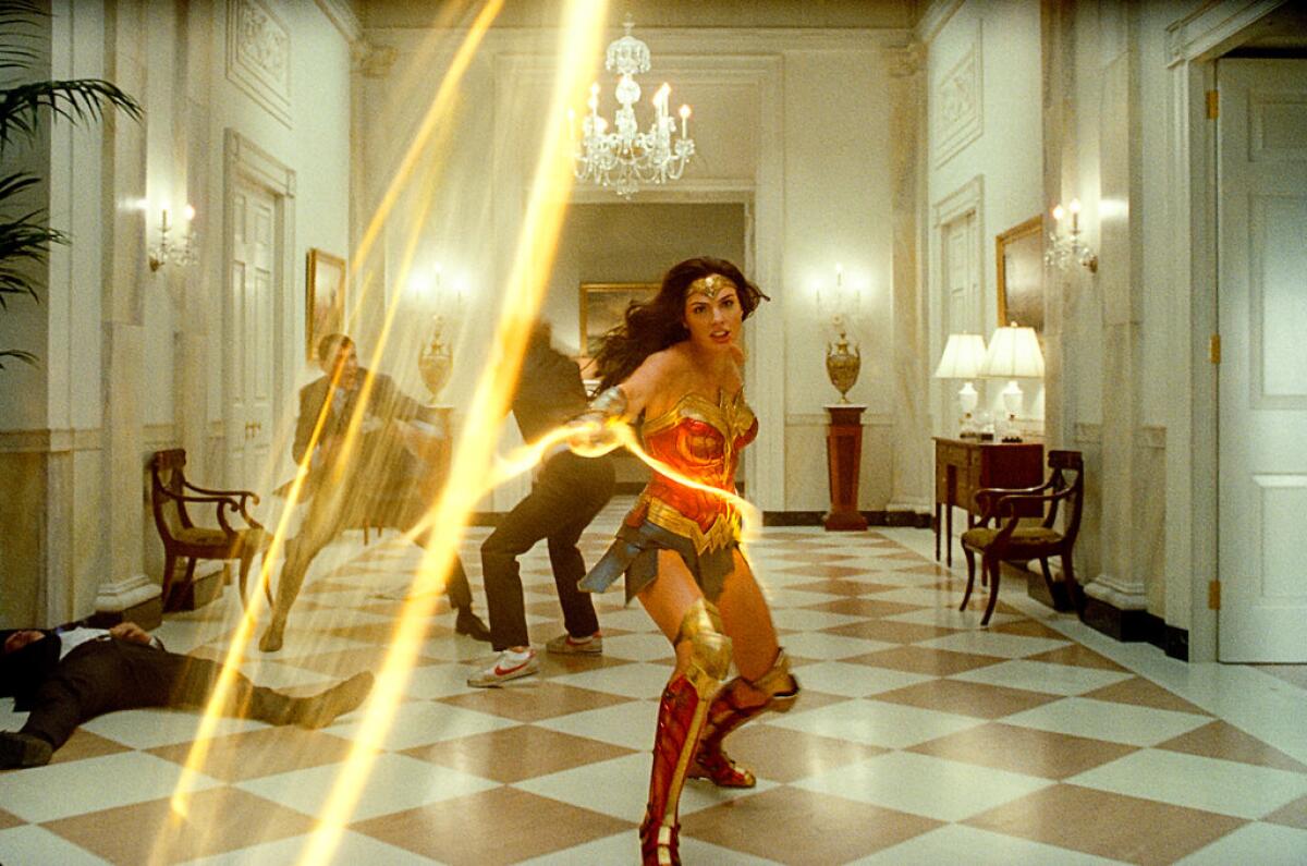 Gal Gadot en una escena de "Wonder Woman 1984" 