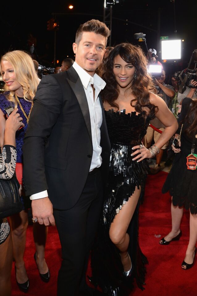 Singer Robin Thicke and actress Paula Patton.