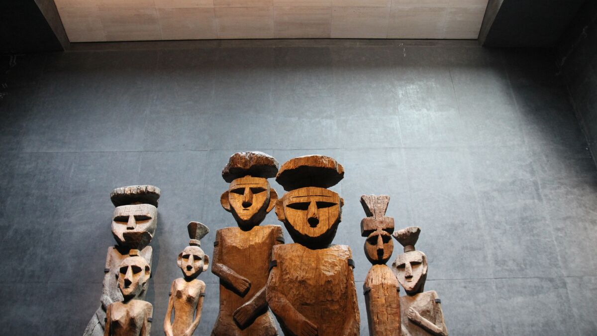 A series of Mapuche grave markers stand guard over a new subterranean gallery at the Chilean Museum of Pre-Columbian Art in Santiago. Recently redesigned by Chilean architect Smiljan Radic, the museum presents the art with grace and drama.