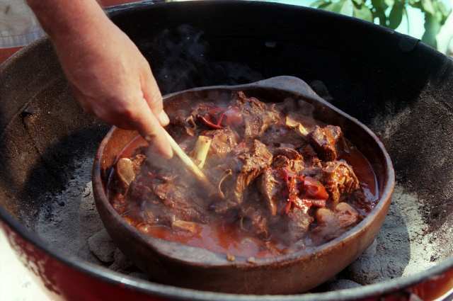 On the grill