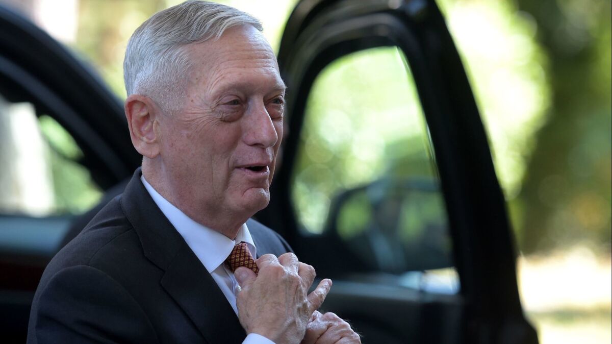 Defense Secretary James N. Mattis' future was thrown into question by remarks President Trump made during an interview with "60 Minutes" on Sunday.