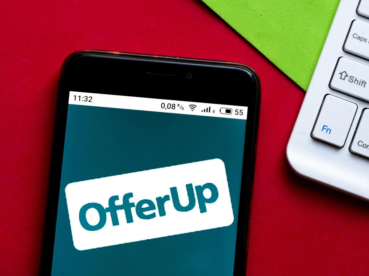 OfferUp logo displayed on a smartphone