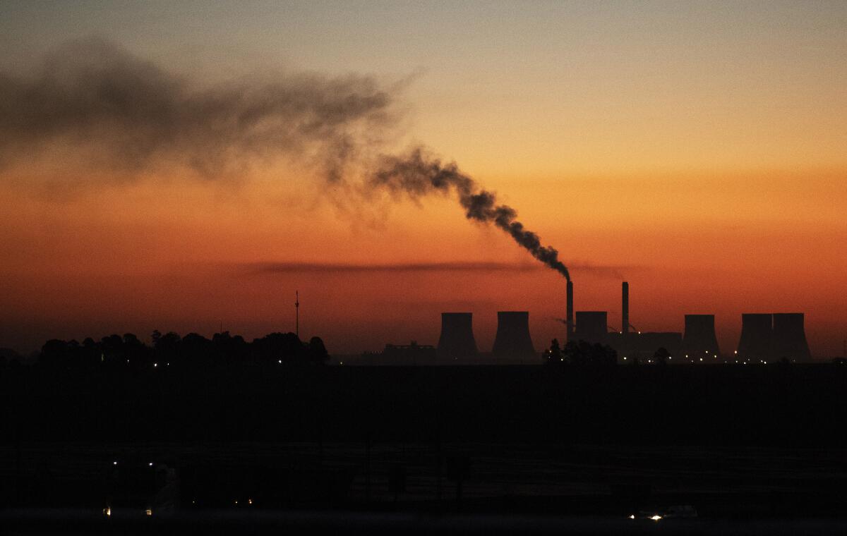 A coal-fired power station in Witbank, South Africa 