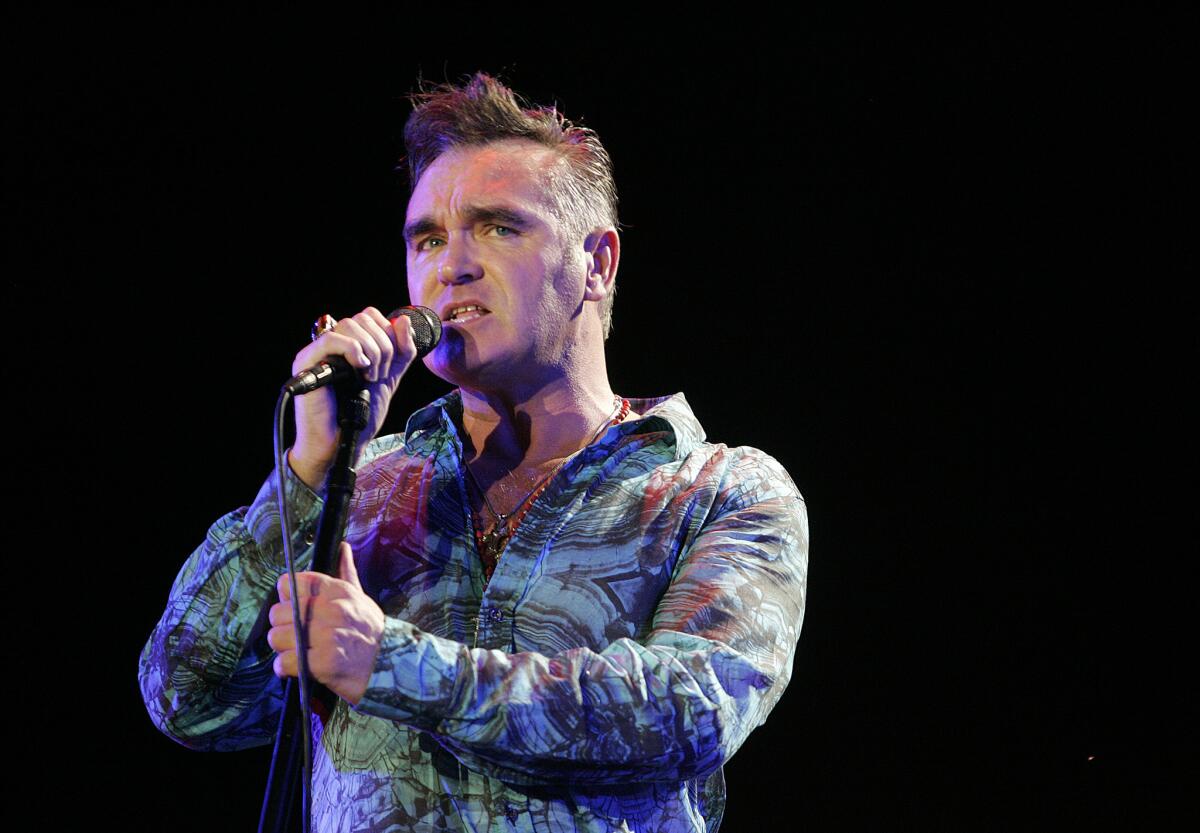 Morrisey performs in 2009 at the Coachella Valley Music and Arts Festival. The 56-year-old singer says he was groped by a TSA agent Monday, July 27, at the San Francisco International Airport.