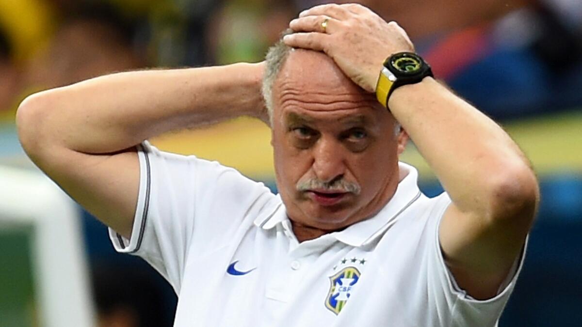 Brazil Coach Luiz Felipe Scolari announced his resignation Monday following Brazil's fourth-place finish at the World Cup.