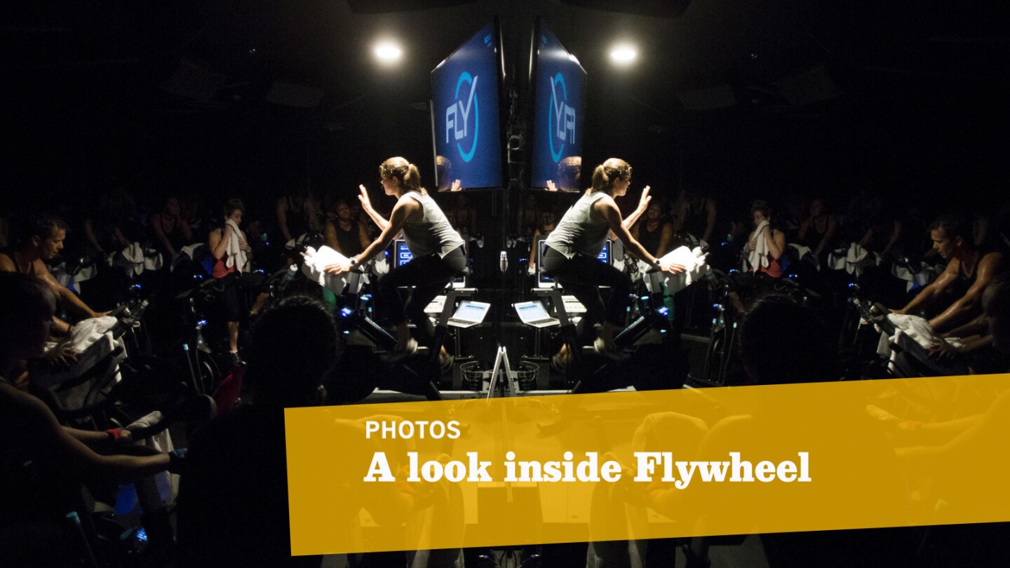 A Flywheel class in Playa Vista mixes fast-paced cycling with tech-based elements.