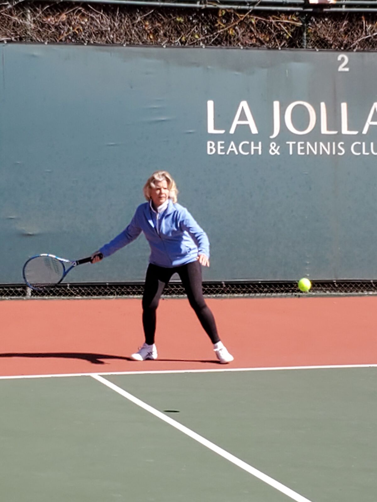 Suella Steel has been a member of the La Jolla Beach & Tennis Club since 1986 and continues to play on Fridays.