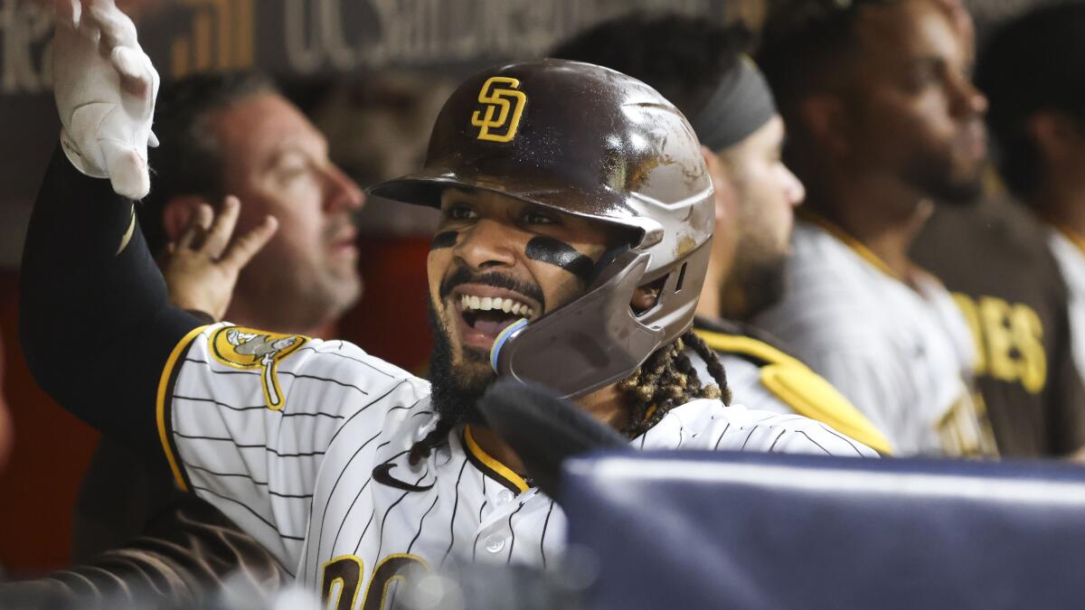 CBS 8 San Diego on X: HE'S BACK ON HOME GRASS! ⚾ San Diego Padres'  Fernando Tatis Jr. bats during the first inning of a baseball game against  the Cincinnati Reds, Monday