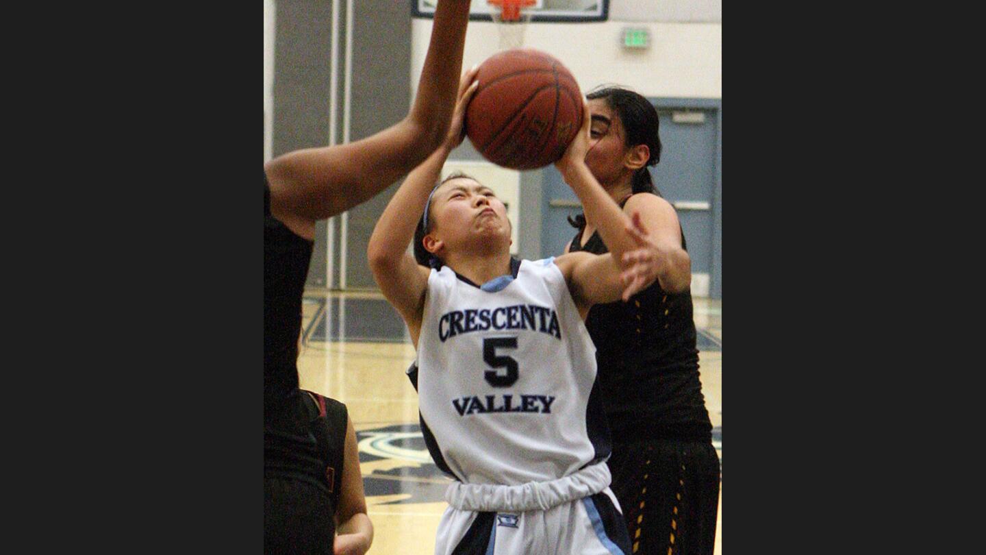 Photo Gallery: Crescenta Valley girls' basketball beats Arcadia and wins Pacific League