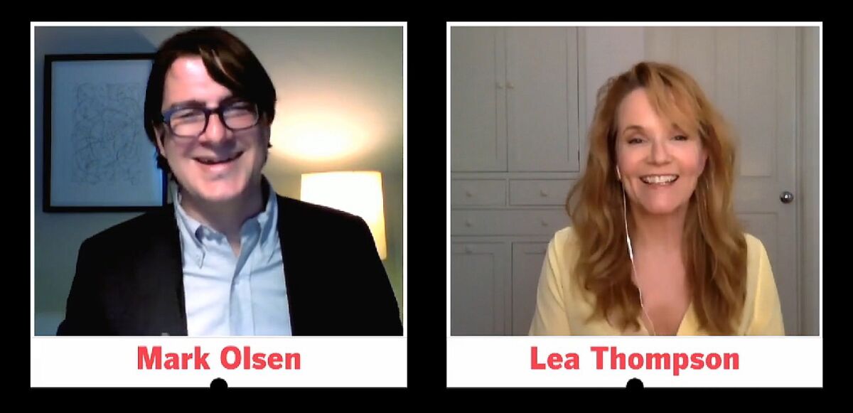 Film writer Mark Olsen chats with actress Lea Thompson 