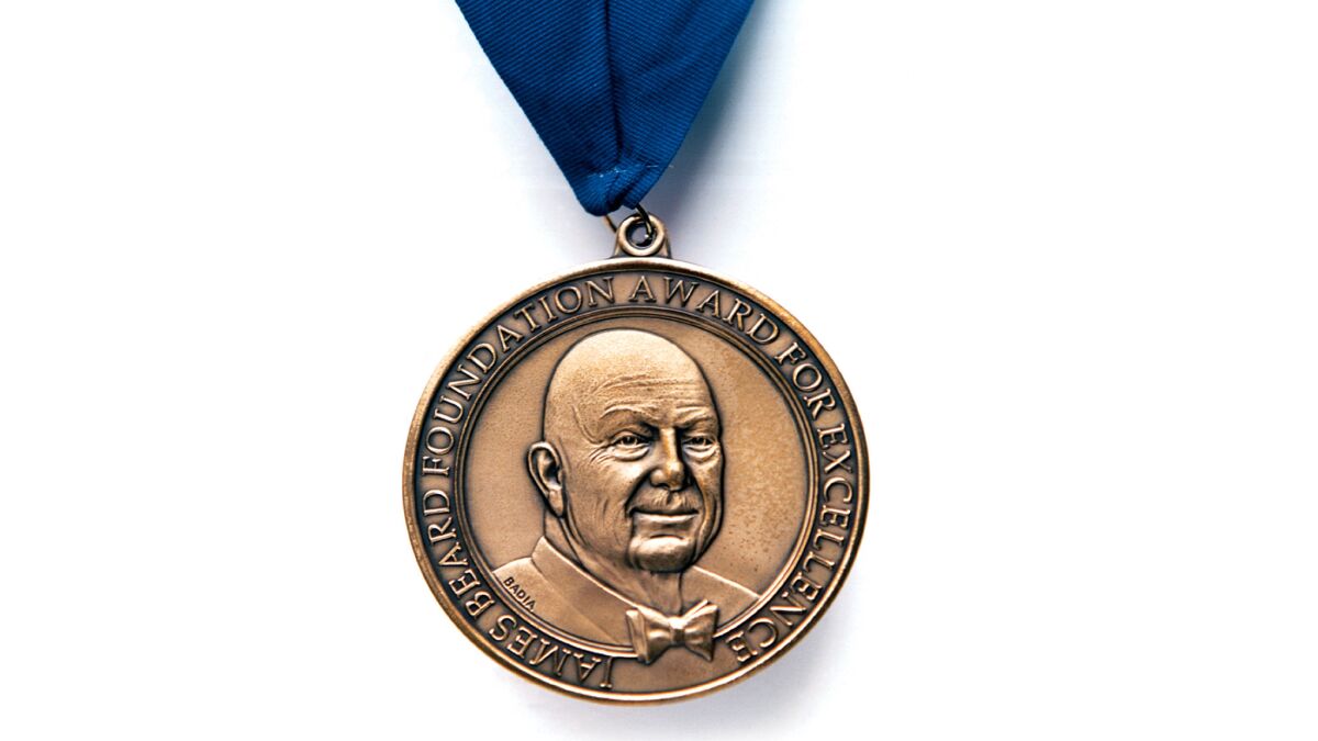 The medal given to James Beard award winners.