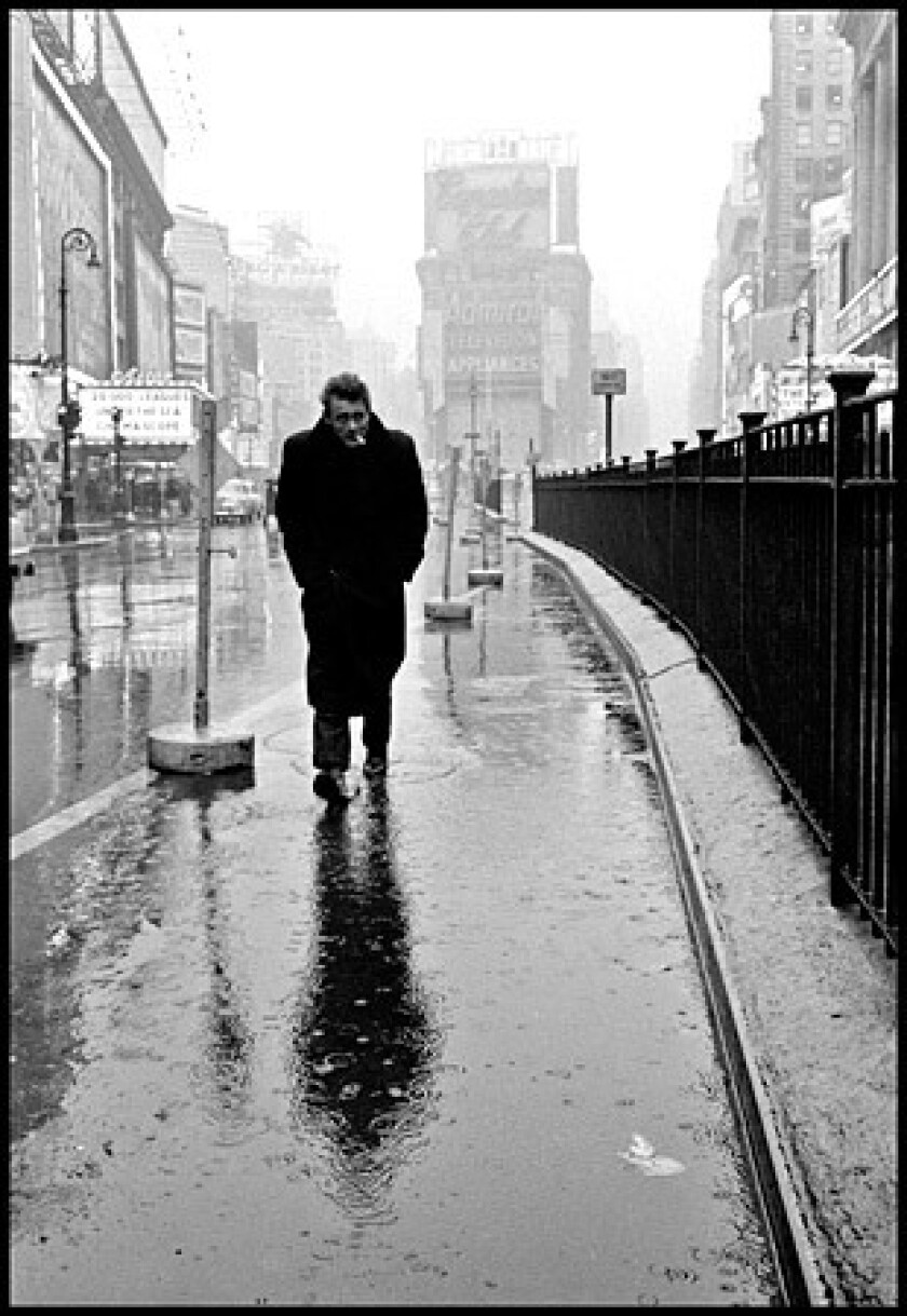 James Dean in Times Square. For a novice actor in the 1950s, this was the place to go. The Actors Studio, directed by Lee Strasberg, was in its heyday and just a block away.