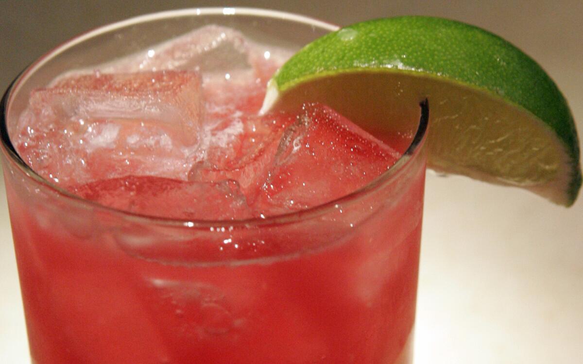 Horseradish and pomegranate margarita