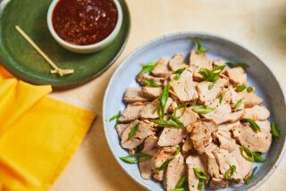 EL SEGUNDO, CA - Thursday, July 27, 2023: Sweet and sour pork tenderloin, made at the LA Times Test Kitchen in El Segundo. (Kell Lorenz / For The Times)