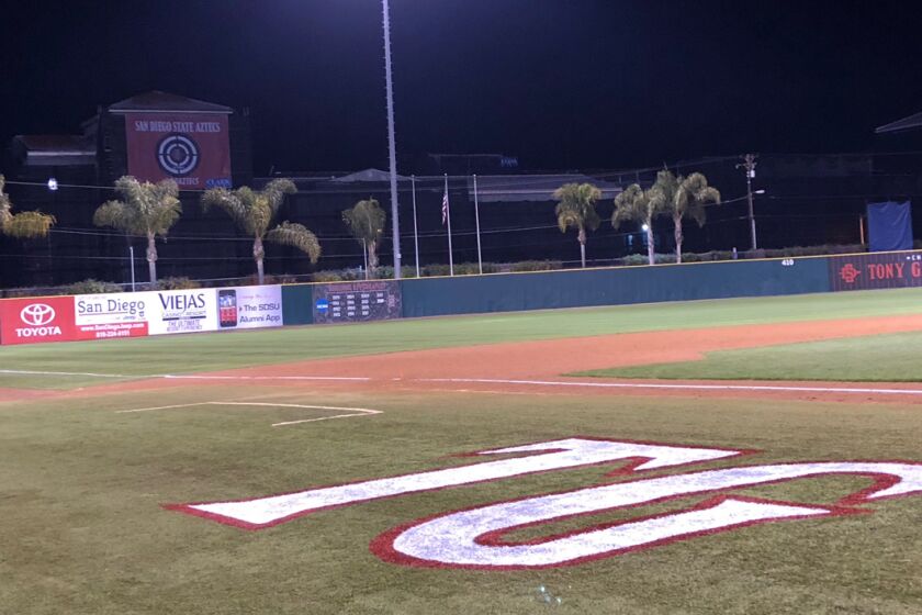 San Diego State was only able to complete one game of its Mountain West series against San Jose State at Tony Gwynn Stadium.