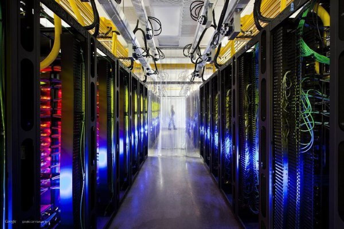 Google is one of the companies that wants the government to allow it to reveal more data about requests by U.S. intelligence agencies. Shown here is the Google data center in Council Bluffs, Iowa.
